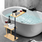 Table d'appoint en C à 3 niveaux pour accoudoir de canapé - 35,5L x 15,7W x 76,5H