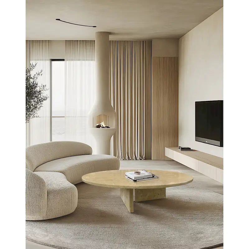 35.4 Natural Marble Stone Coffee Table