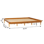 King-Size-Plattformbett aus Massivholz