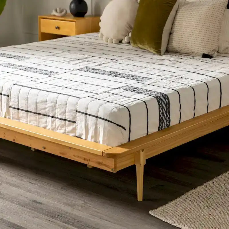 King-size Solid Wood Platform Bed