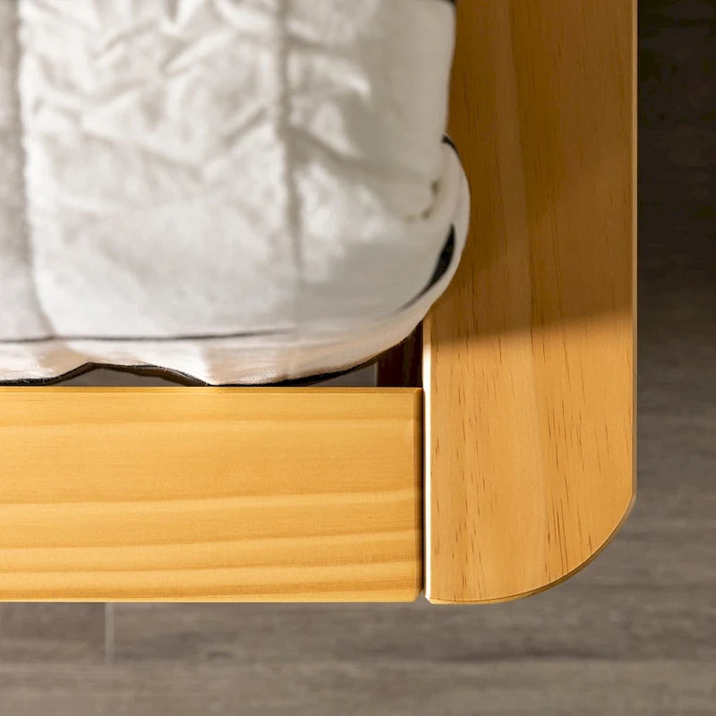 King-size Solid Wood Platform Bed