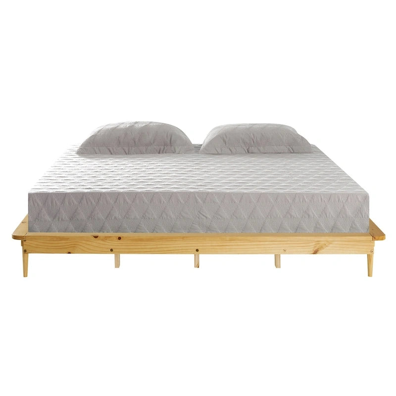 King-size Solid Wood Platform Bed