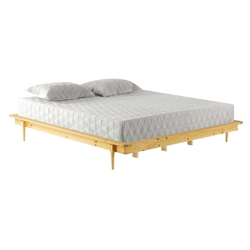 King-size Solid Wood Platform Bed
