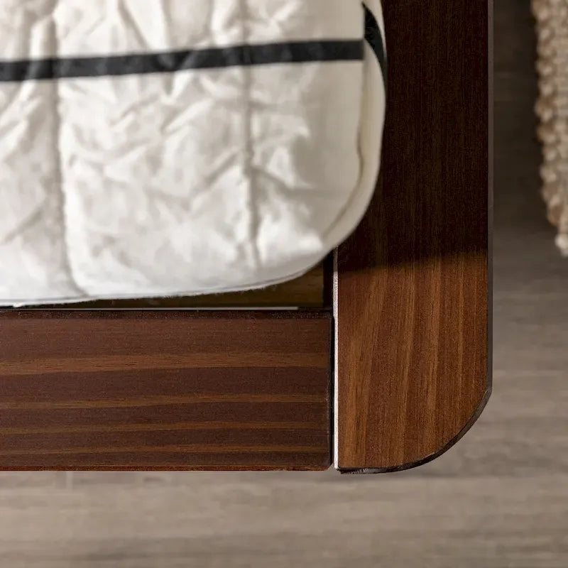 King-size Solid Wood Platform Bed