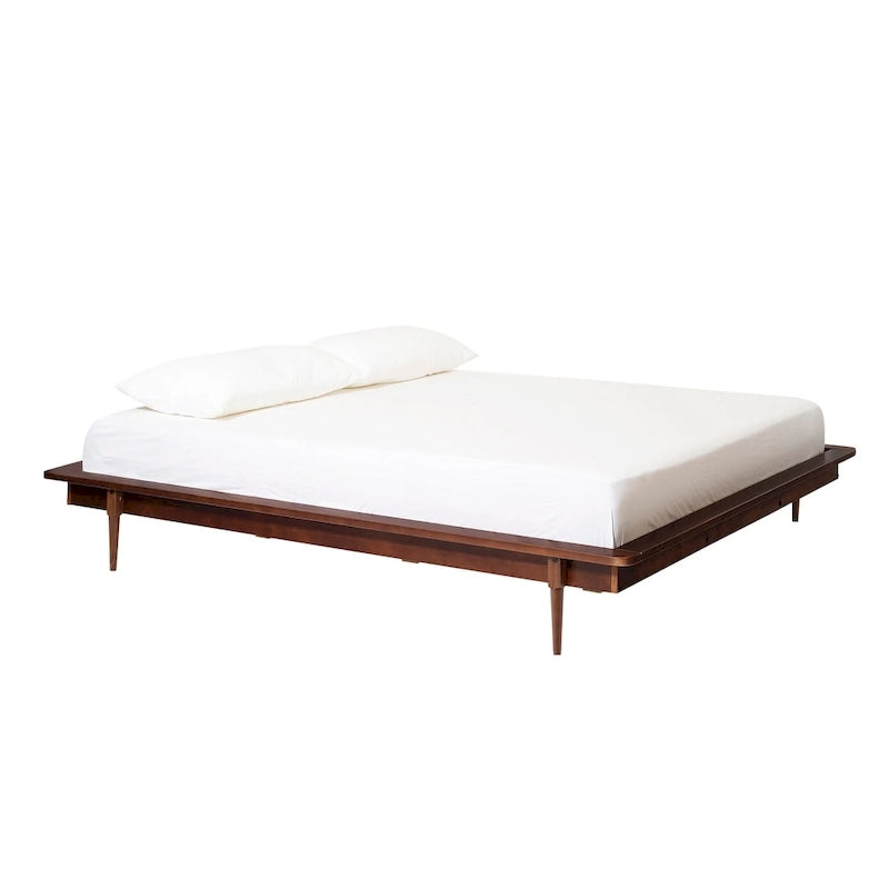 King-size Solid Wood Platform Bed