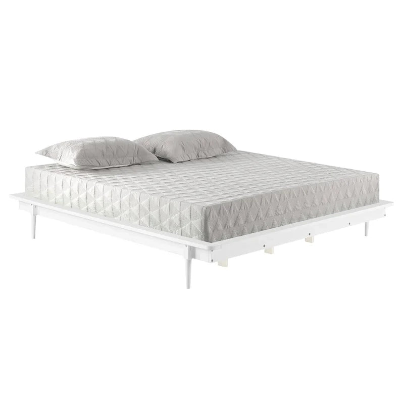 King-size Solid Wood Platform Bed