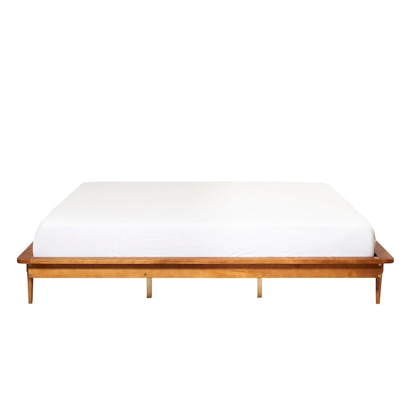 King-size Solid Wood Platform Bed