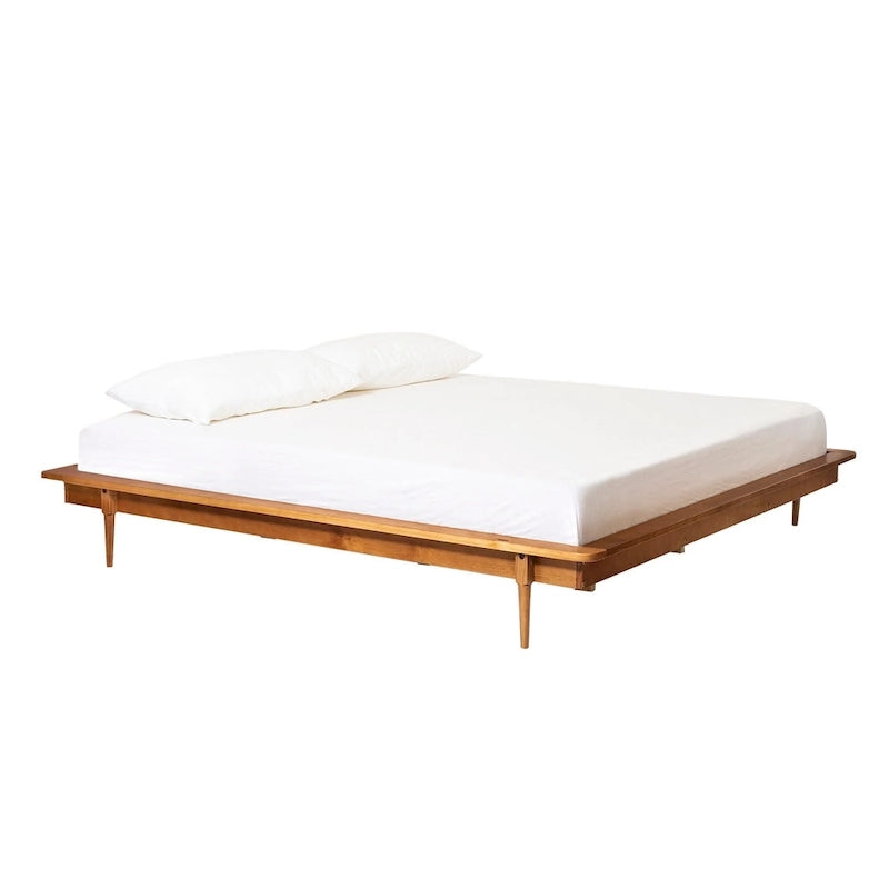 King-size Solid Wood Platform Bed