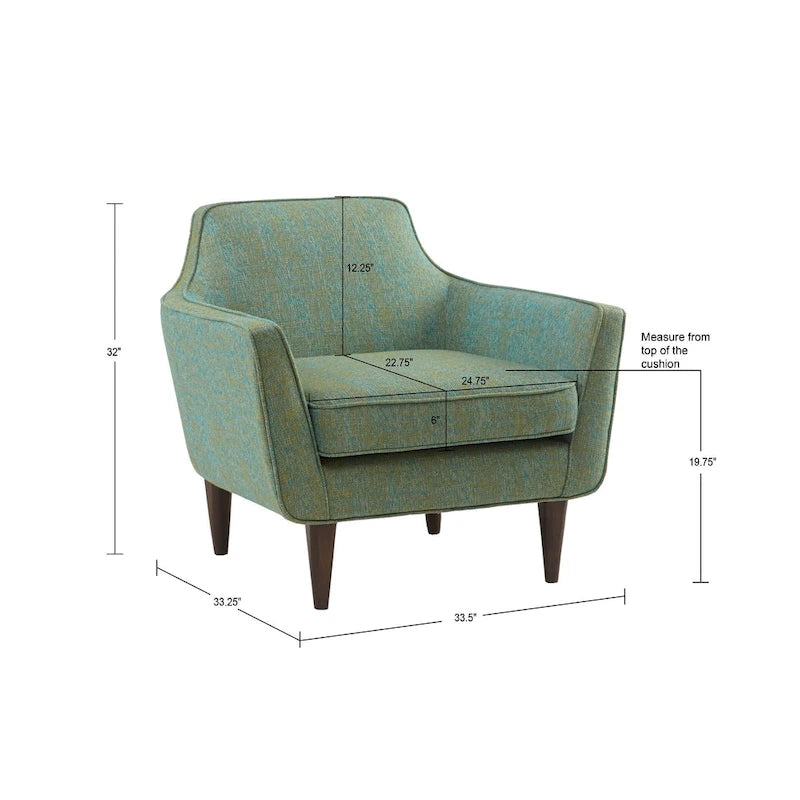 Madison Park Taye Blue/ Green Mid Century Accent Chair