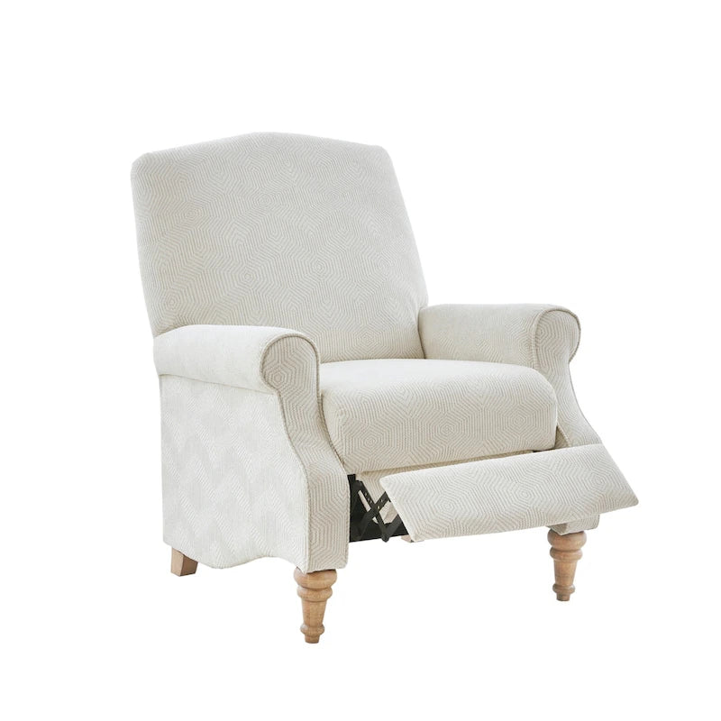 Madison Park Jiy Ivory Push Back Recliner