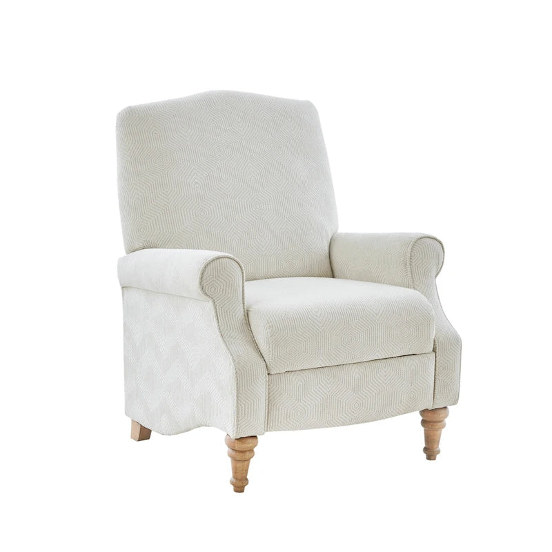 Madison Park Jiy Ivory Push Back Recliner