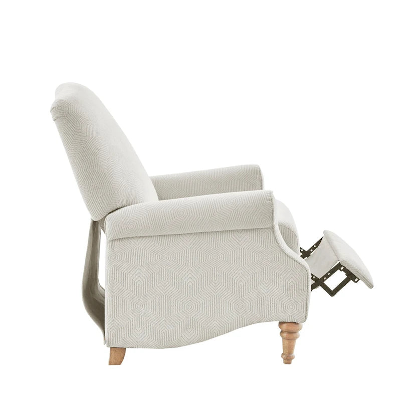 Madison Park Jiy Ivory Push Back Recliner