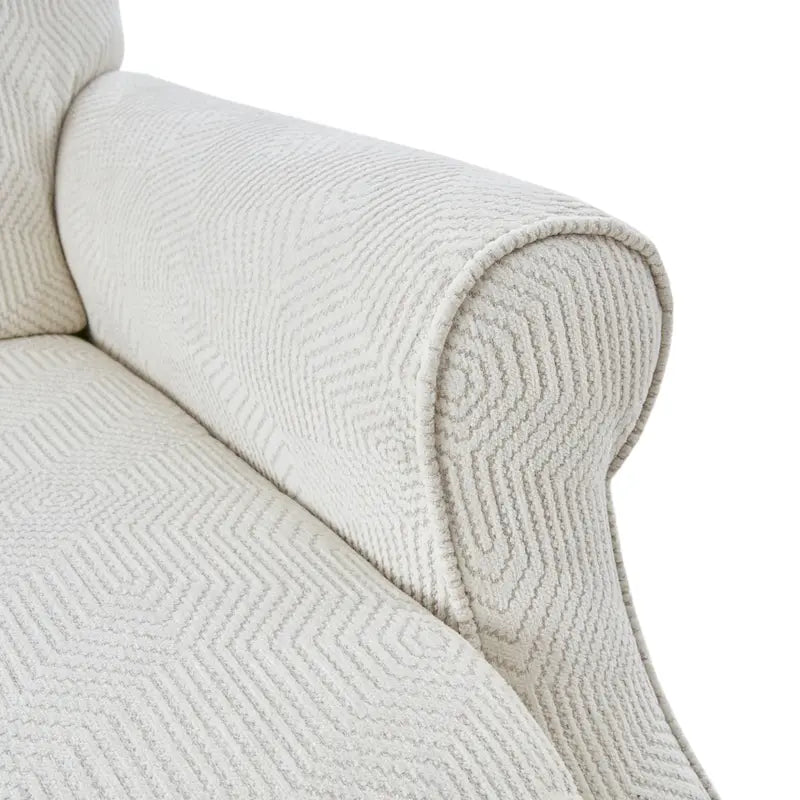 Madison Park Jiy Ivory Push Back Recliner