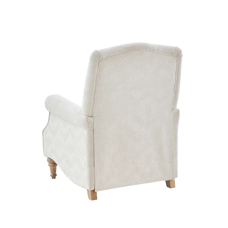 Madison Park Jiy Ivory Push Back Recliner