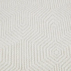 Elfenbeinfarbener Jacquard-Relaxsesssel mit verstellbarer Rückenlehne und geschnitzten Holzbeinen