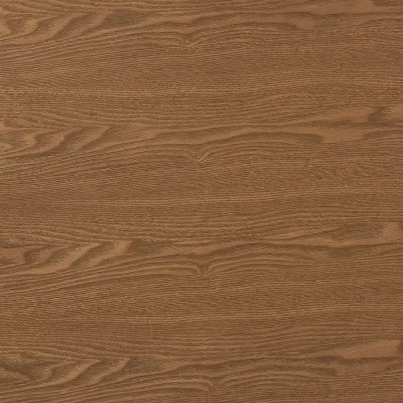 Mid-Century Modern French Oak Brown Finished Rubberwood Dining Table