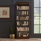 Cognacbraunes 213-cm-Chefbücherregal