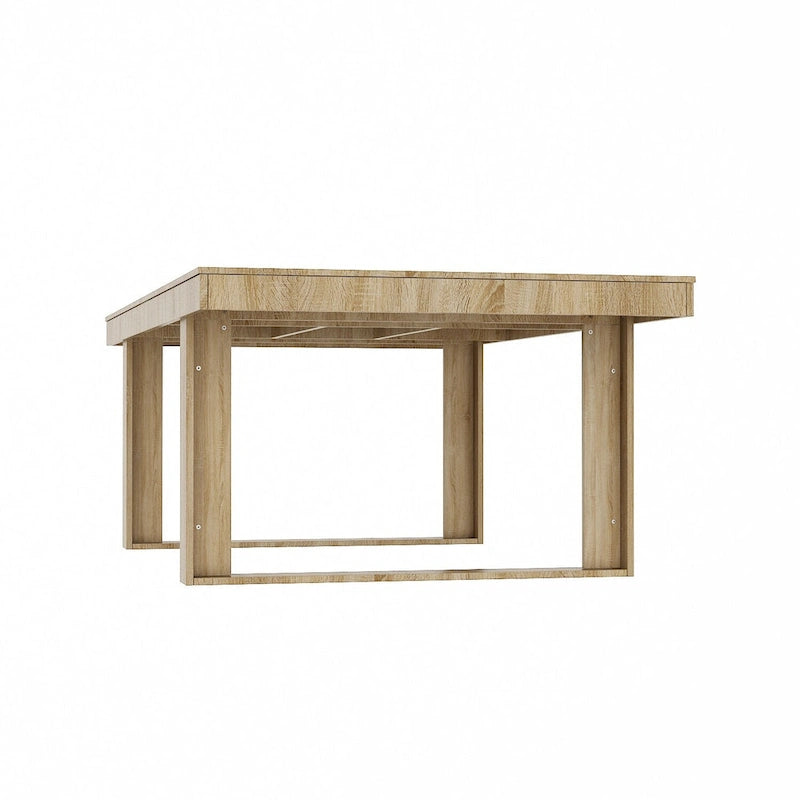 Business Furniture 86.6W x 47.2D Conference Table with Wood Base Desk