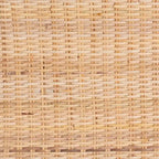 Konsole aus hellem Rattan und Akazienholz im Boho-Stil