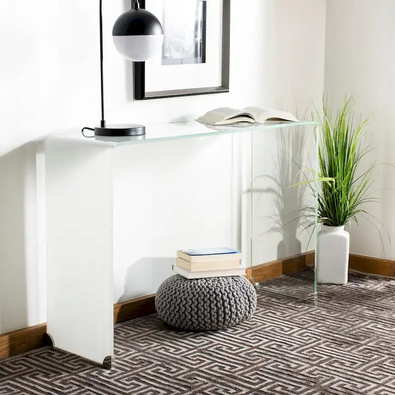 Ombre Glass Console Table - Clear / Blue - 43.3 x 13.8 x 29.5 - 43Wx14Dx30H