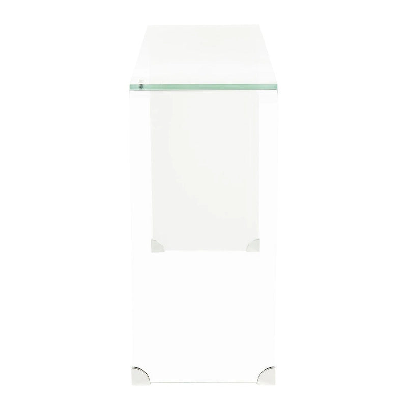 Ombre Glass Console Table - Clear / Blue - 43.3 x 13.8 x 29.5 - 43Wx14Dx30H