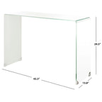 Ombré-Konsolentisch aus Glas – Transparent / Blau – 43,3 x 13,8 x 29,5 – 43B x 14T x 30H