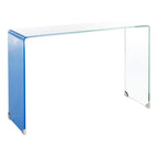 Ombré-Konsolentisch aus Glas – Transparent / Blau – 43,3 x 13,8 x 29,5 – 43B x 14T x 30H