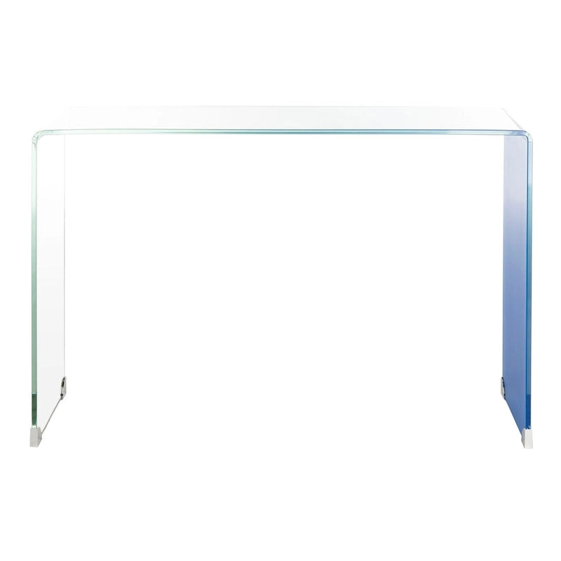 Ombre Glass Console Table - Clear / Blue - 43.3 x 13.8 x 29.5 - 43Wx14Dx30H