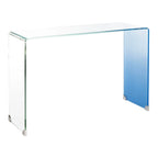 Ombré-Konsolentisch aus Glas – Transparent / Blau – 43,3 x 13,8 x 29,5 – 43B x 14T x 30H