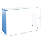 Ombré-Konsolentisch aus Glas – Transparent / Blau – 43,3 x 13,8 x 29,5 – 43B x 14T x 30H