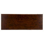 Dunkelbrauner / goldener Konsolentisch mit 2 Ablagen - 106,7B x 40,1T x 73,7H cm