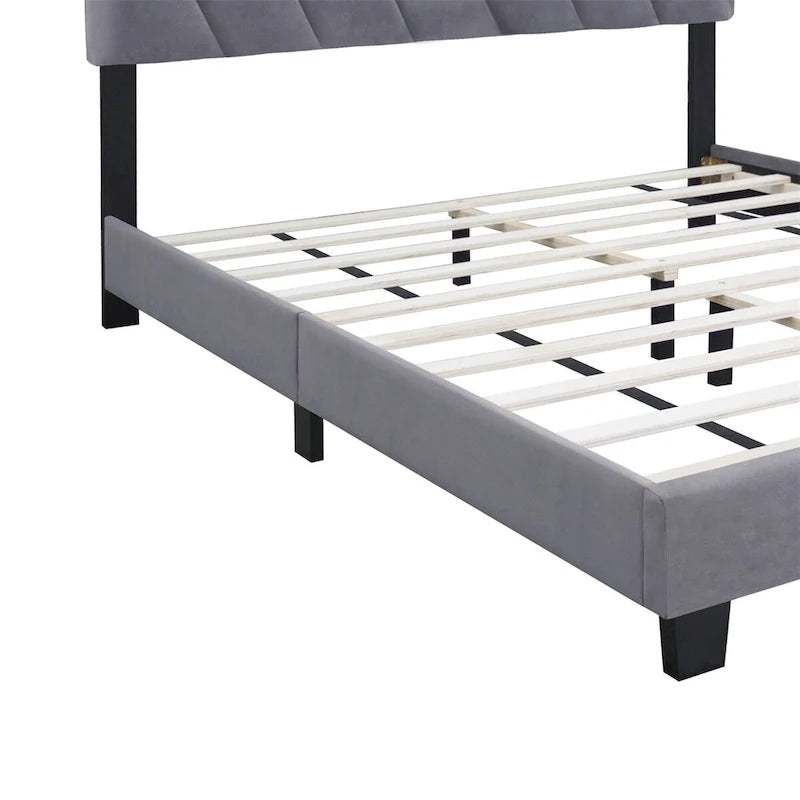 Queen Size Adjustable Upholstered Bed Stain Resistant And Durable