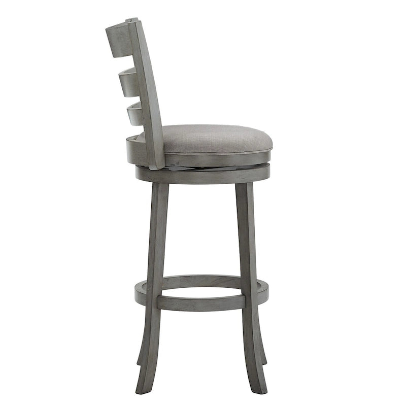 Verona Linen Ladder Back Swivel Bar Stool