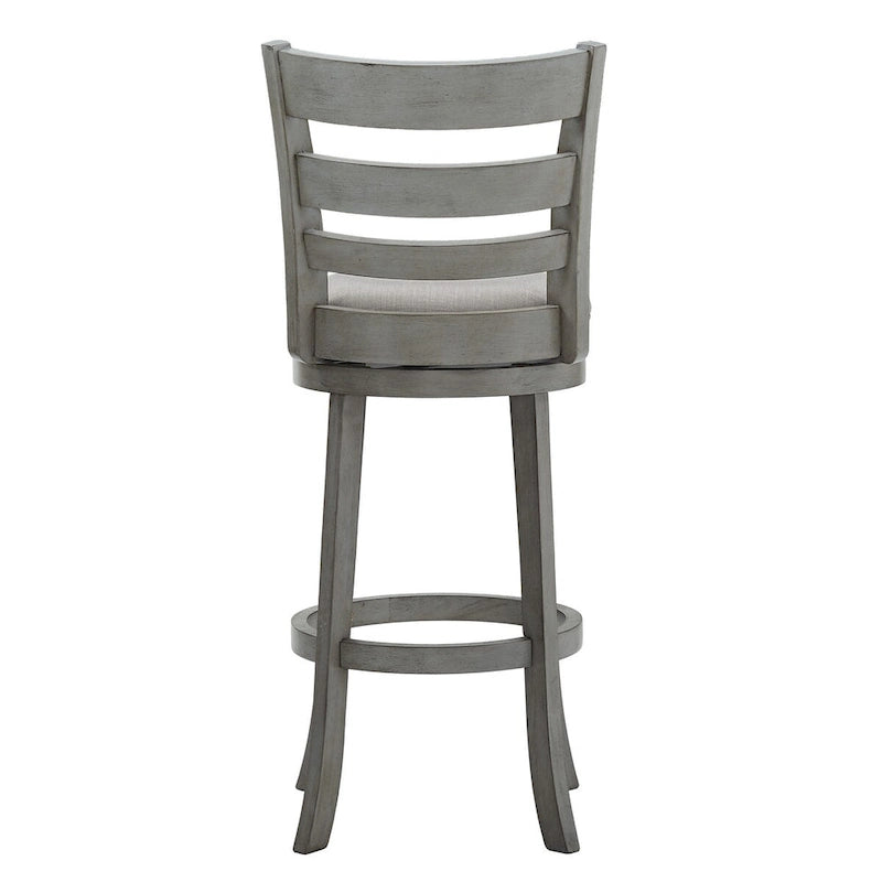 Verona Linen Ladder Back Swivel Bar Stool