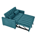 Sofá biplaza moderno de terciopelo, cama extraíble, sofá cama convertible 3 en 1 para sala de estar