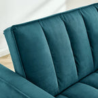 Sofá biplaza moderno de terciopelo, cama extraíble, sofá cama convertible 3 en 1 para sala de estar
