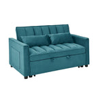 Sofá biplaza moderno de terciopelo, cama extraíble, sofá cama convertible 3 en 1 para sala de estar
