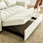 Sofá biplaza moderno de terciopelo, cama extraíble, sofá cama convertible 3 en 1 para sala de estar