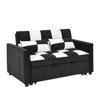 Sofá biplaza moderno de terciopelo, cama extraíble, sofá cama convertible 3 en 1 para sala de estar