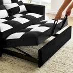 Sofá biplaza moderno de terciopelo, cama extraíble, sofá cama convertible 3 en 1 para sala de estar