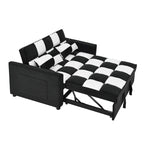 Sofá biplaza moderno de terciopelo, cama extraíble, sofá cama convertible 3 en 1 para sala de estar