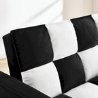 Sofá biplaza moderno de terciopelo, cama extraíble, sofá cama convertible 3 en 1 para sala de estar