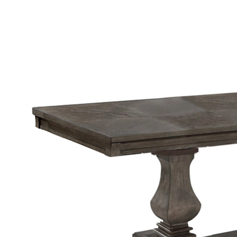 Rectangular Wooden Dining Table with 1 Leaf in Oak