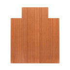 Alfombra rectangular de bambú ecológico enrollable para silla con borde - Protectora y ecológica, resistente para oficina y hogar