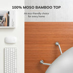 Alfombra rectangular de bambú ecológico enrollable para silla con borde - Protectora y ecológica, resistente para oficina y hogar