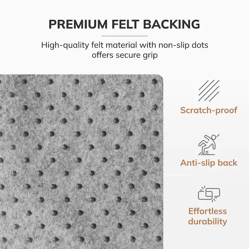 Eco Bamboo Roll-Up Rectangular Chair Mat with Lip - Protective and Eco-Friendly, Heavy Duty for Office and Home